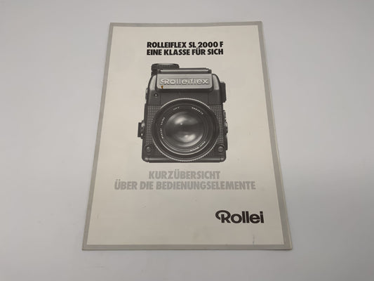 Rollei Rolleiflex SL 2000F Kurzübersicht Bedienungsanleitung Deutsch