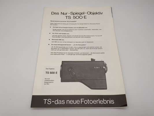 TS 500 E Das nur Spiegel Objektiv Bedienungsanleitung Deutsch