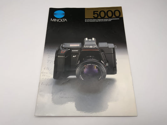 Minolta 5000 AF Broschüre Deutsch Gebrauchsanweisung