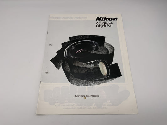 Nikon  AF Nikkor Objektive Produktinformation Broschüre Deutsch Zeitschrift