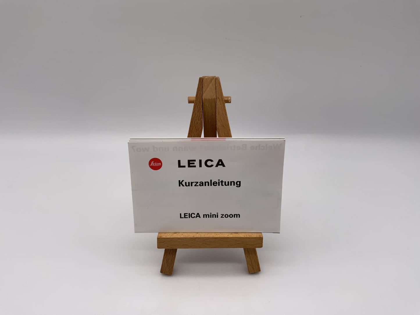 Leica mini zoom Kurzanleitung Bedienungsanleitung Deutsch