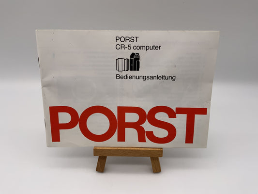 Porst CR-5 computer  Bedienungsanleitung Deutsch Gebrauchsanweisung