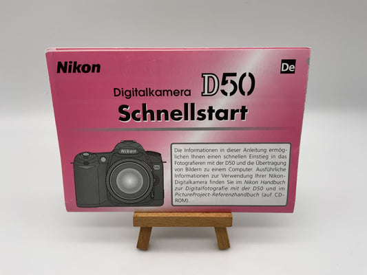 Nikon D50 Digitalkamera Handbuch Bedienungsanleitung Deutsch Gebrauchsanweisung