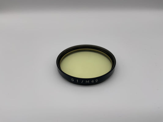 Carl Zeiss Jena Farbfilter 49mm Filter Gelb G1 / M49 Kreisförmig Filtergewinde