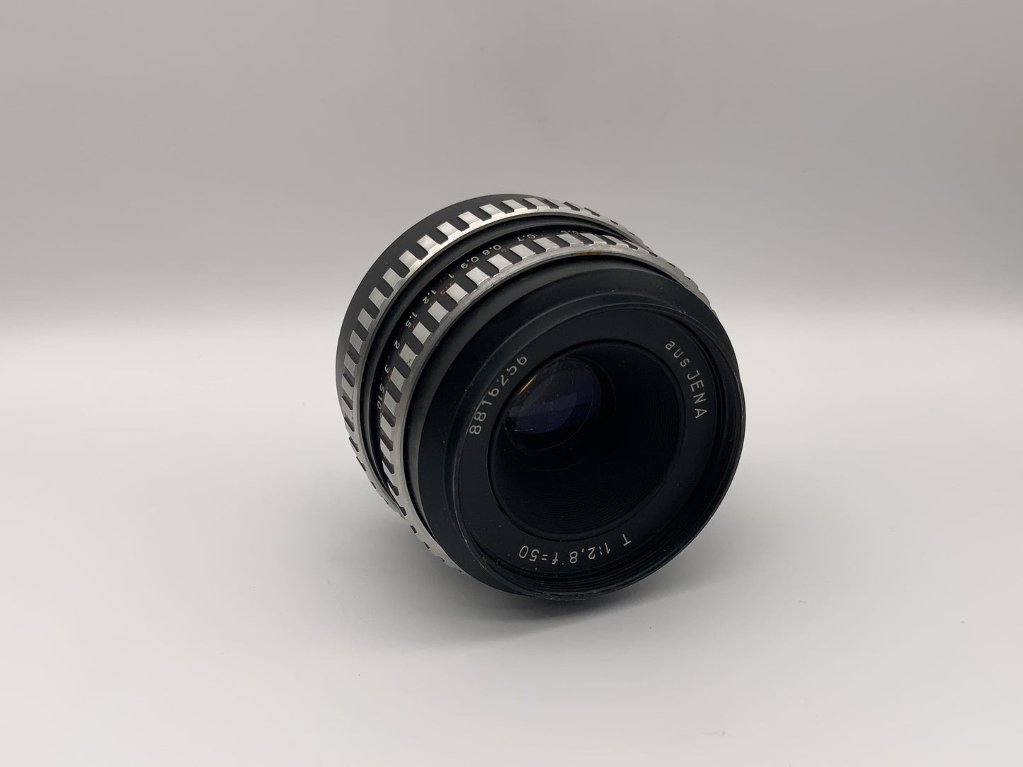 Carl Zeiss 50mm 1:2.8 Objektiv Tessar aus Jena Zebra Kamera Camera Lens (M42)