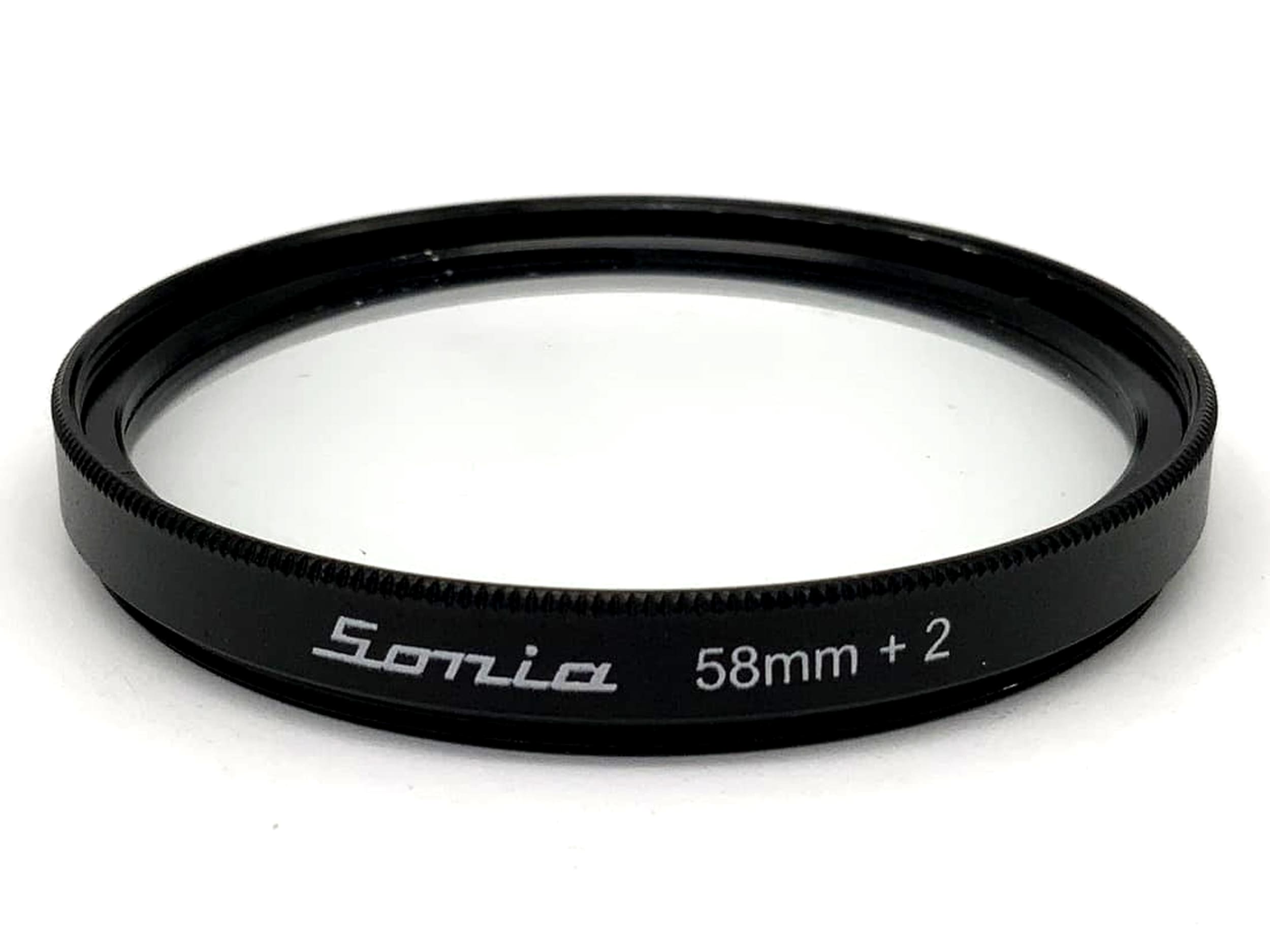 Objectif gros plan Sonia +2 (gros plan) Filtre circulaire 58 mm Filetage M58