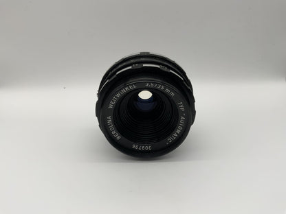 Berolina 35mm 1:3.5 Objektiv  Weitwinkel Automatic Kamera Camera Lens (M42)