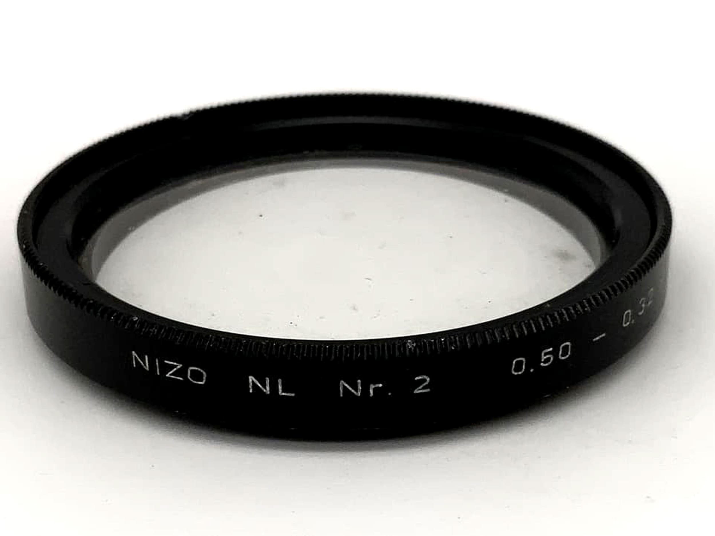 Objectif gros plan Nizo NL No.2 0,50-0,32 m, filtre gros plan circulaire 49 mm M49