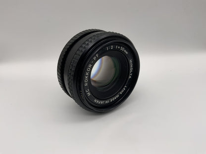 Minolta 50mm 1:2 Objektiv  MC Rokkor-PF Kamera Camera Lens (Minolta MD)