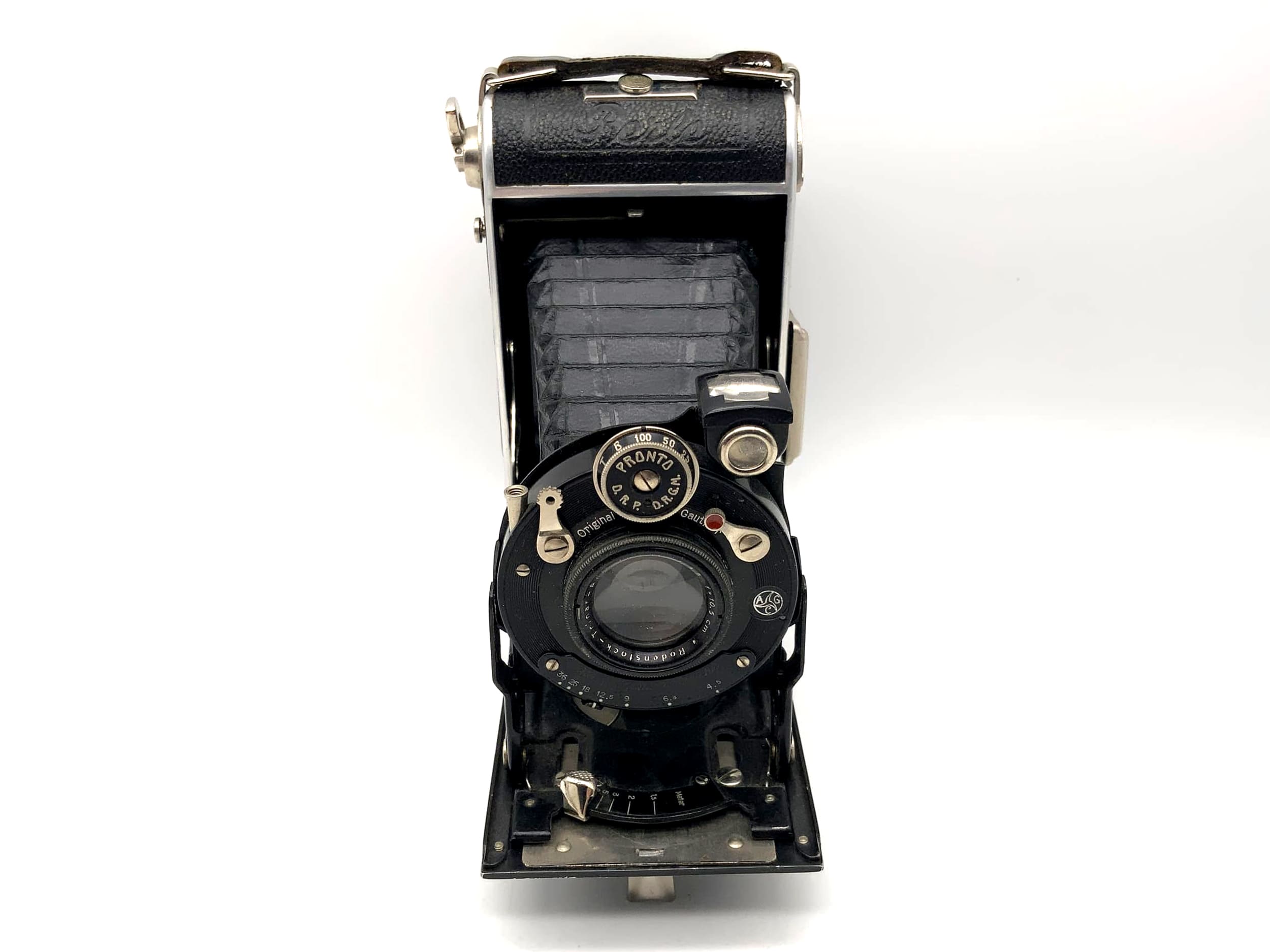 Appareil photo pliable Welta Perle avec Rodenstock Trinar Anastigmat 1:4,5 f=10,5cm