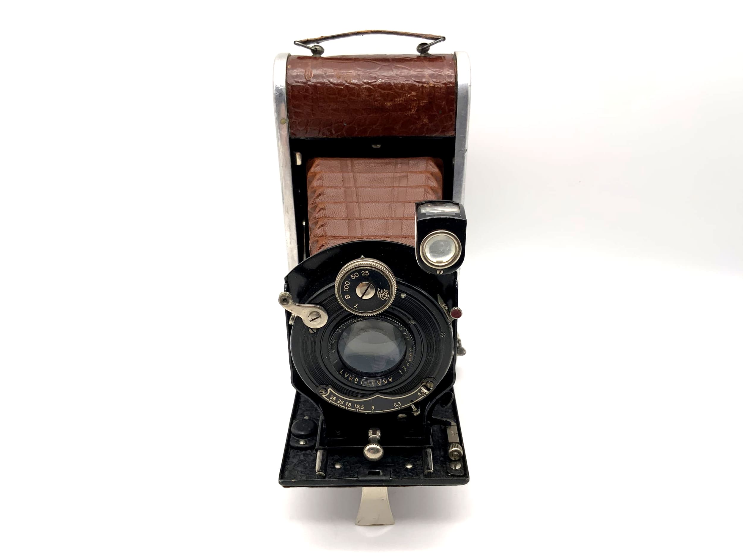 Appareil photo pliant L. Schaller Foth avec double Anastigmat 1:4,5 F=105mm