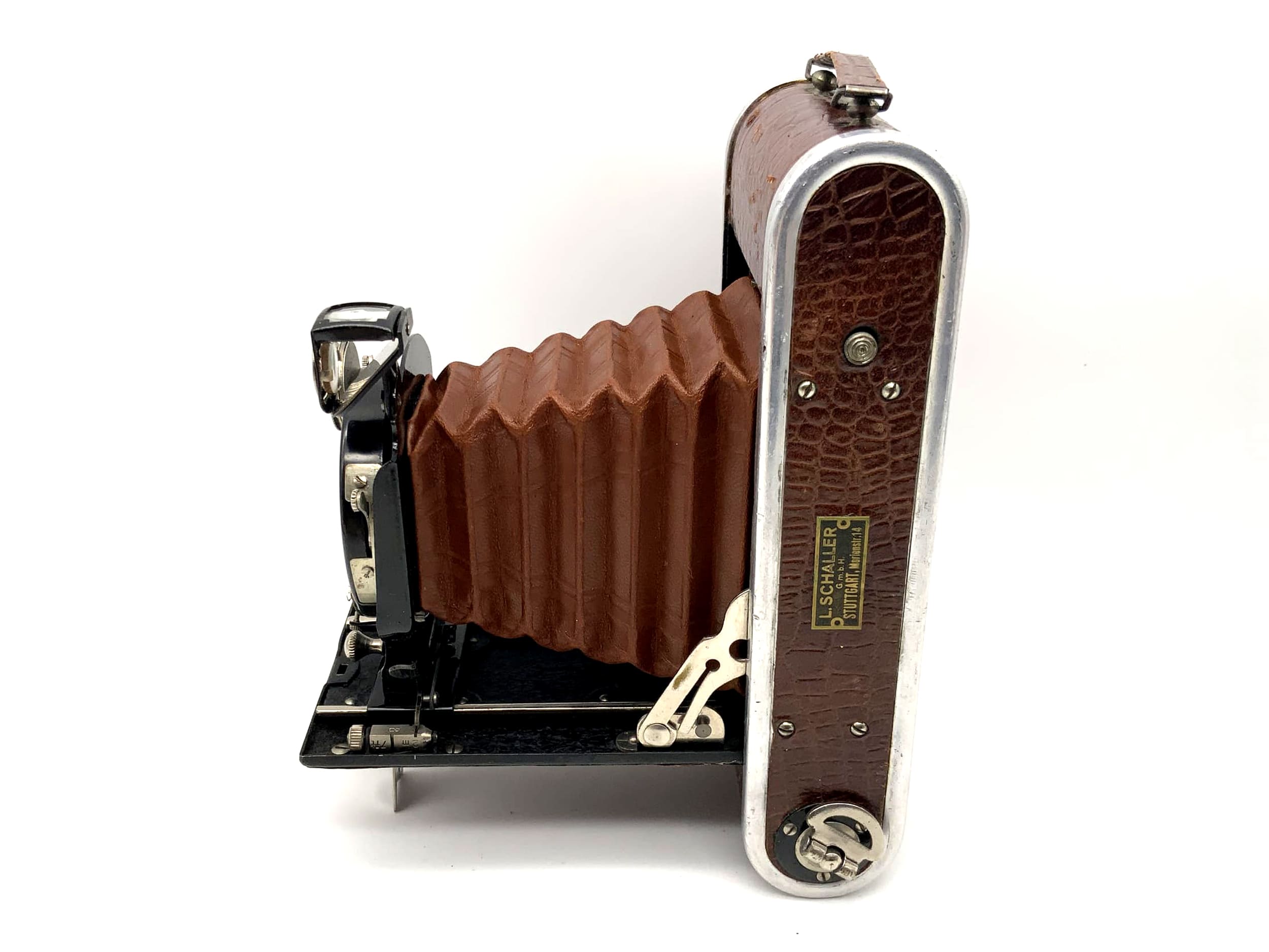 Appareil photo pliant L. Schaller Foth avec double Anastigmat 1:4,5 F=105mm