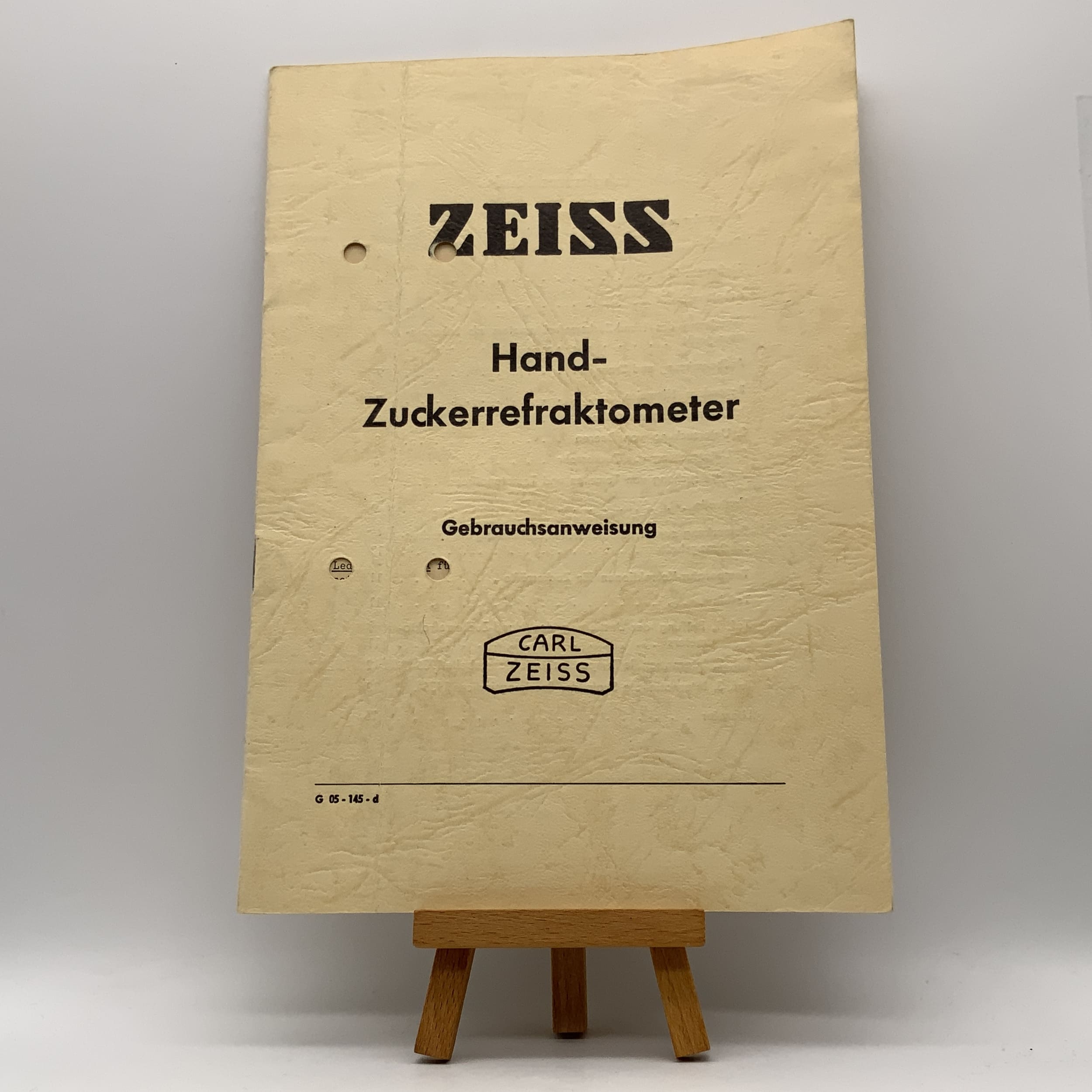 Carl Zeiss Hand Zuckerrefraktometer Bedienungsanleitung Deutsch
