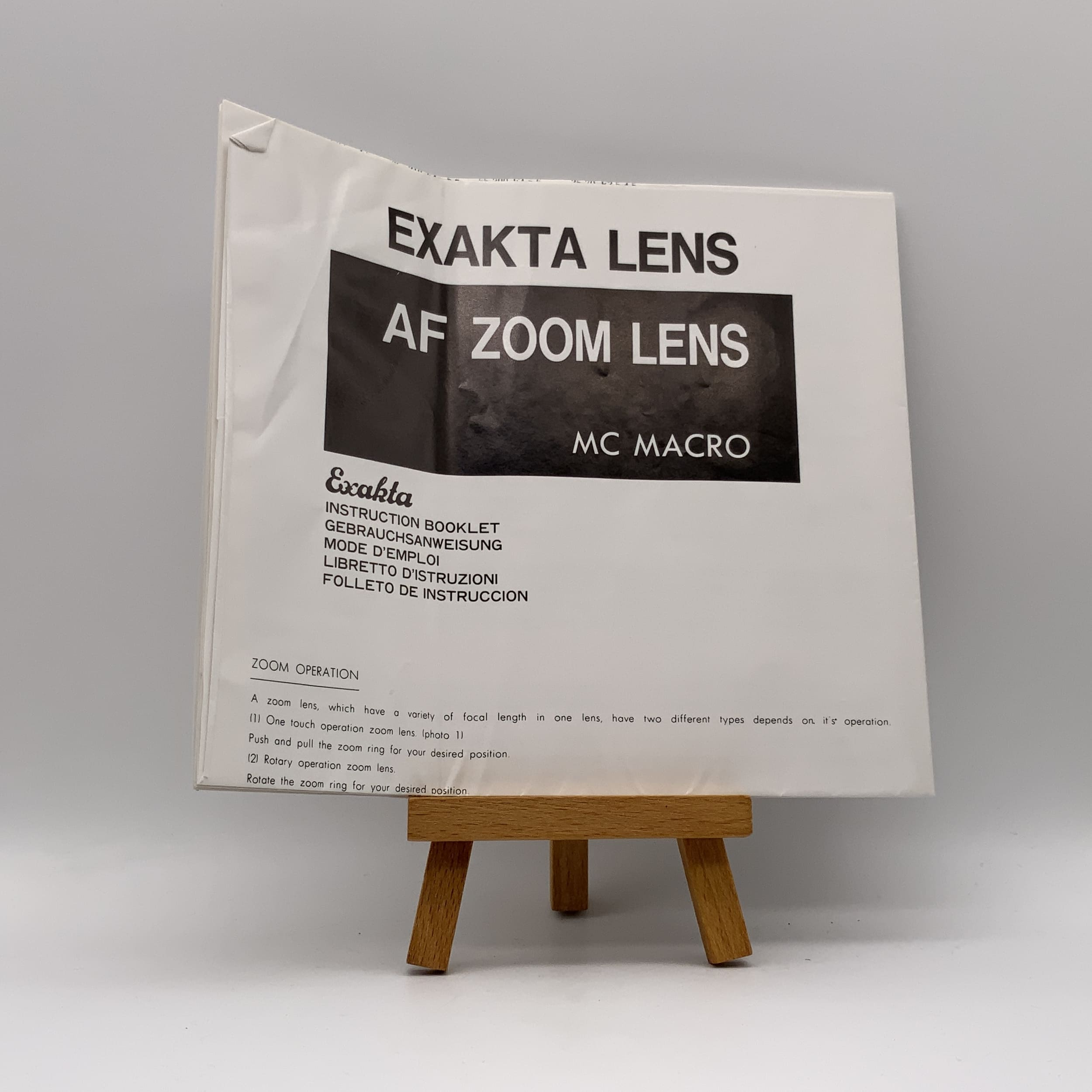 Exakta AF Zoom Lens MC Macro Bedienungsanleitung Deutsch Gebrauchsanweisung