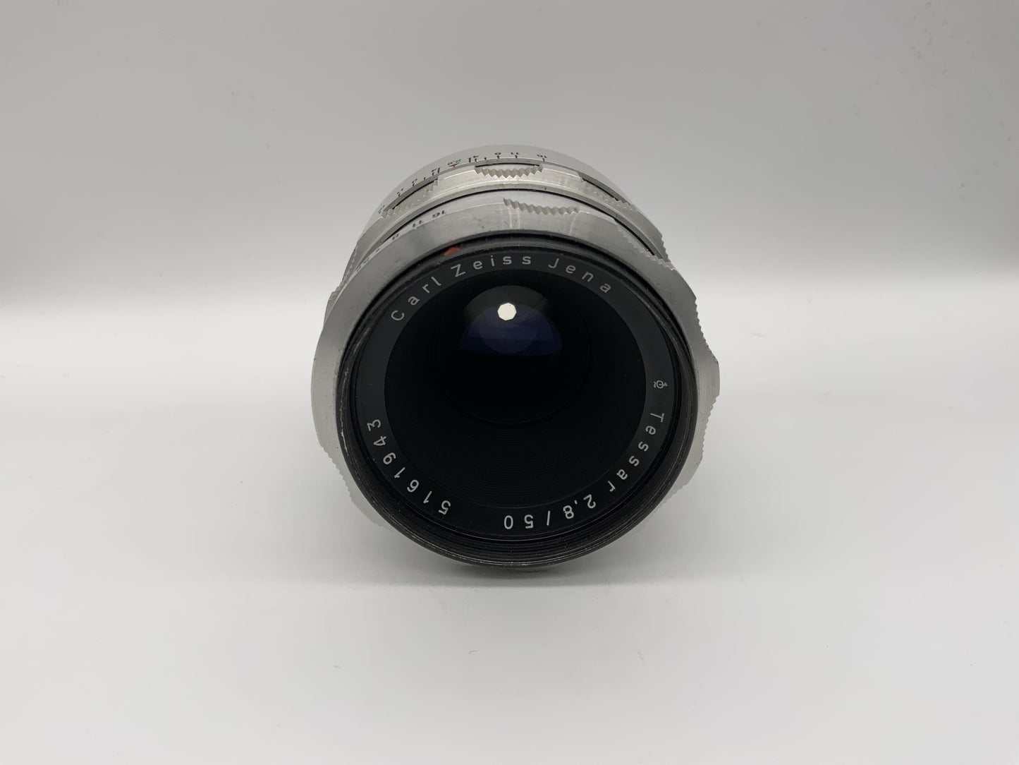 Carl Zeiss 50mm 1:2.8 Objektiv  Tessar Kamera Lens (M42) Blende!