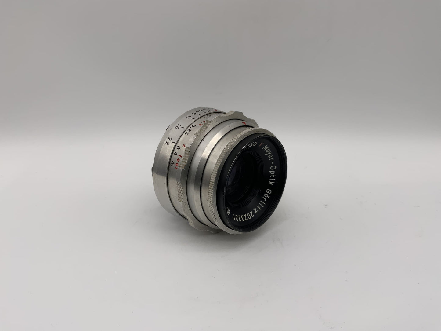 Meyer Optik Görlitz 50mm 1:2.9 Objektiv Trioplan red V Kamera Camera Lens (Exa)