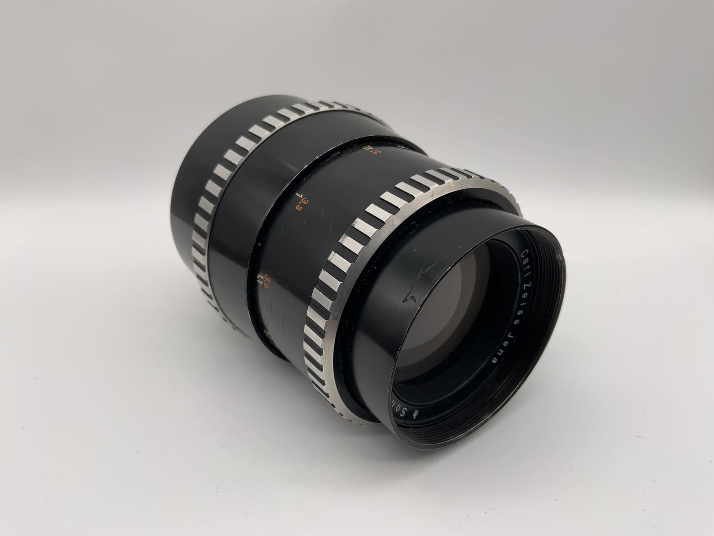 Carl Zeiss 135mm 1:4 Objektiv Sonnar aus Jena Zebra Kamera Camera Lens (Exa)