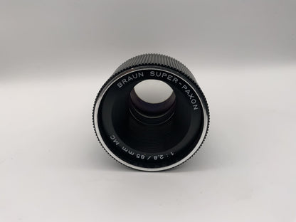 Braun 85mm 1:2.8 Projektorlinse  Super-Paxon MC Lens Linse (Schneckengewinde)