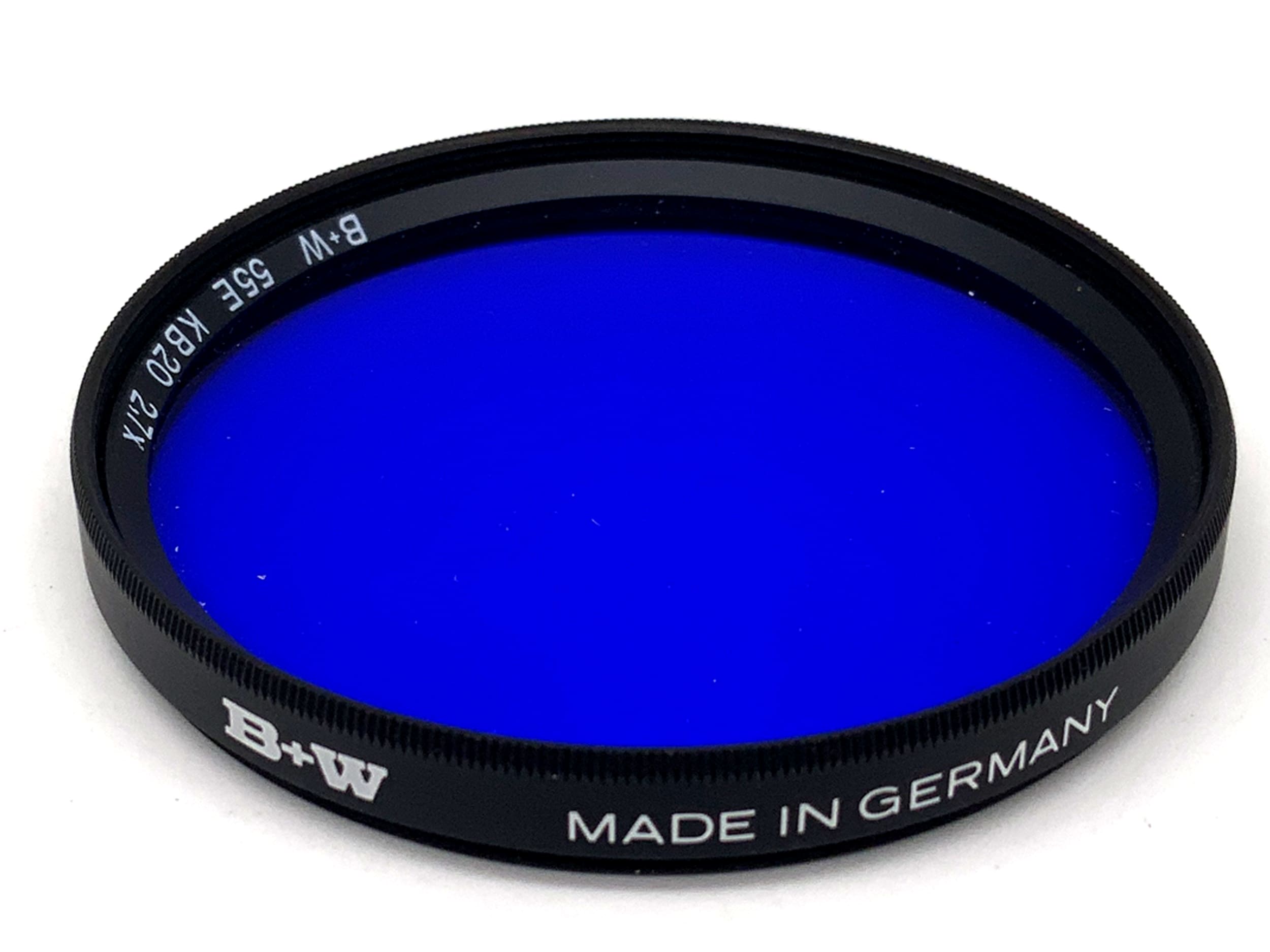 B+W Farbfilter blau/blue 55E KB20 2,7x Filter 55mm Kreisförmig Filtergewinde