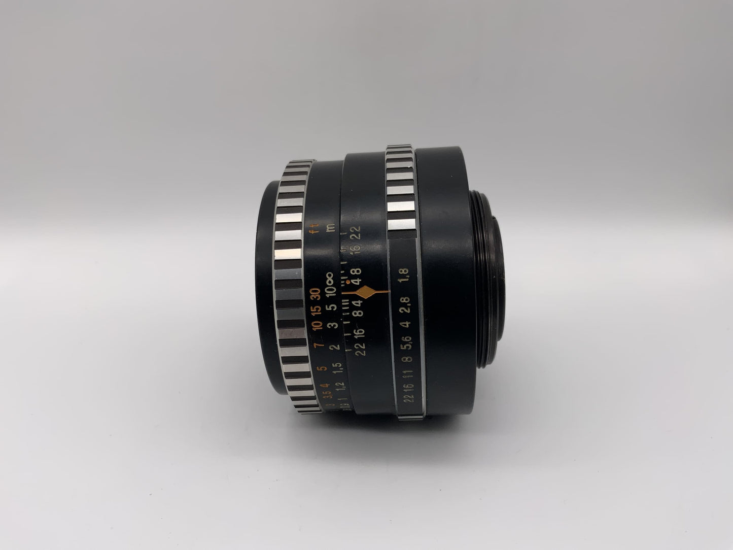 Carl Zeiss 50mm 1:1.8 Objektiv Pancolar aus Jena Zebra Kamera Camera Lens (M42)