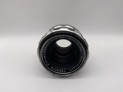 Schneider Kreuznach 50mm 1:1.9 Objektiv Edixa-Xenon Zebra Camera Lens (M42)