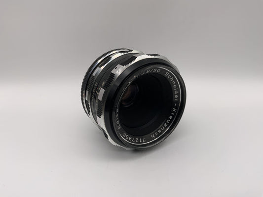 Schneider Kreuznach 50mm 1:2.8 Objektiv Edixa-Xenar Zebra Camera Lens (M42)