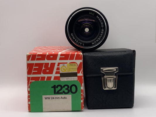 Revue 24mm 1:4 Objektiv MC Macro-Revuenon mit OVP Kamera Camera Lens (M42)