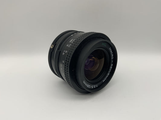 Revue 28mm 1:3.5 Objektiv MC Macro-Revuenon Kamera Camera Lens (M42)