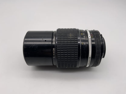 Nikon 200mm 1:4 Lens Nikkor Camera Camera Lens (Nikon F)