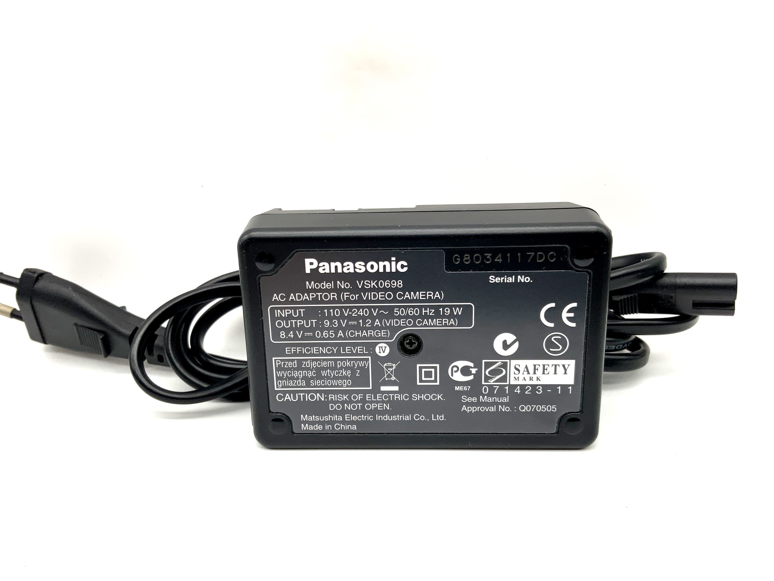 Panasonic VSK0698 Ladegerät VW-VBG6 Battery Charger Power Adaptor