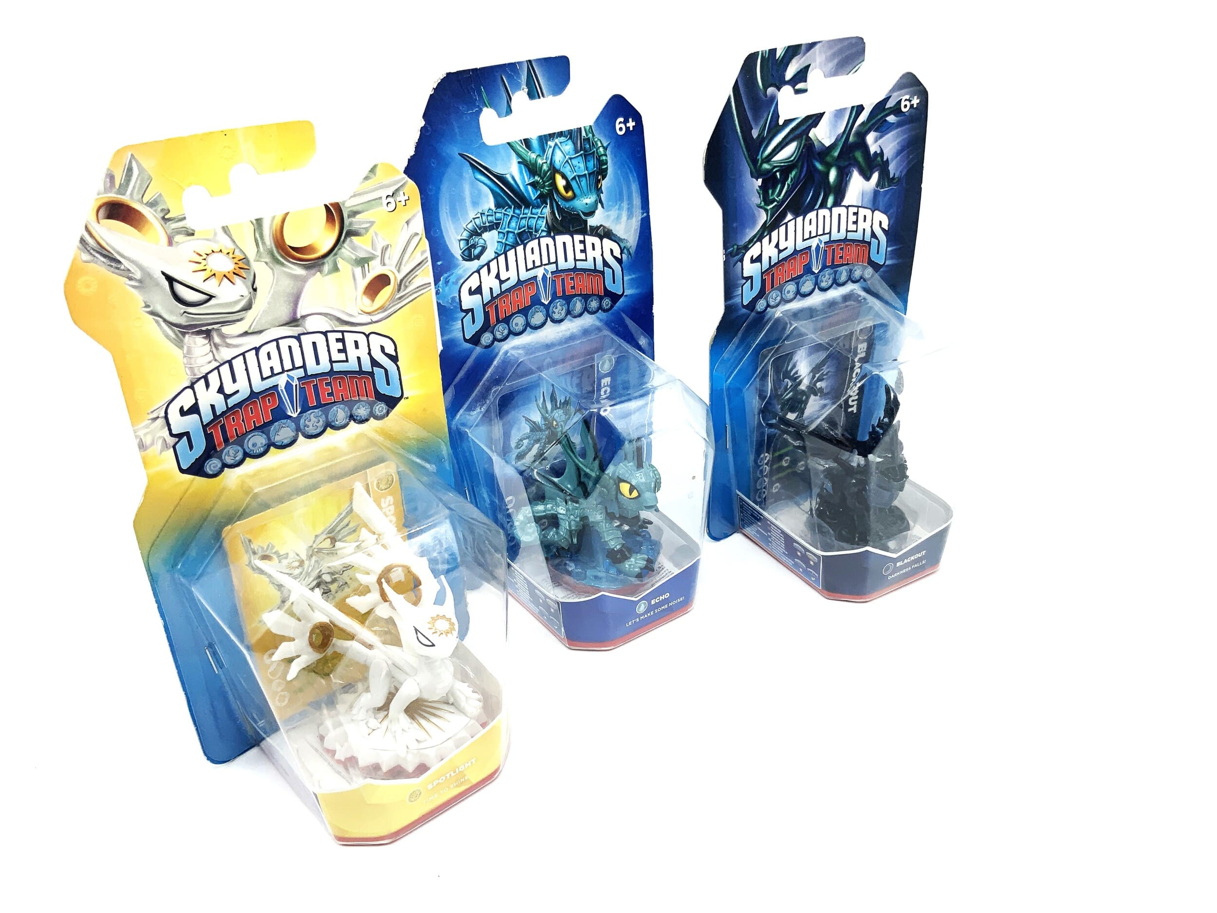 Spotlight Blackout Echo Skylanders Trap Team Figures Light Shadow Water (OVP)