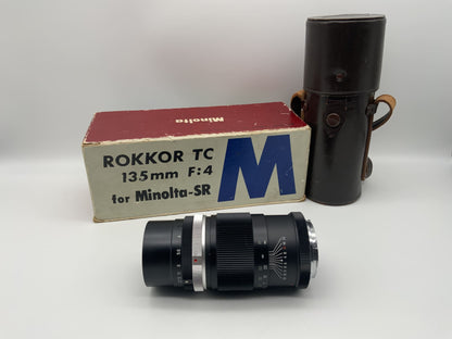 Minolta 135mm 1:4 Objektiv Rokkor TC für Minolta-SR mit OVP Lens (Minolta MD)