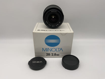 Minolta 28mm 1:2.8 Objektiv mit OVP Kamera Camera Lens (Minolta MD)