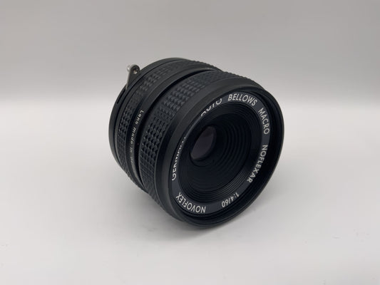 Novoflex 60mm 1:4 Objektiv Auto Bellows Macro Noflexar Camera Lens (Olympus OM)