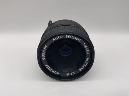 Novoflex 60mm 1:4 Objektiv Auto Bellows Macro Noflexar Camera Lens (Olympus OM)