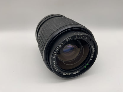 Hanimex 35-70mm 1:3.5-4.5 Objektiv M.C Zoom Macro Kamera Camera Lens (Canon FD)