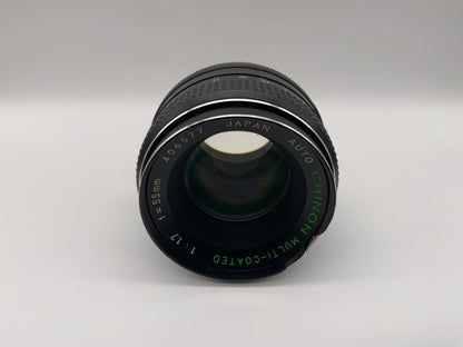 Chinon 55mm 1:1.7 Objektiv Multi-Coated Auto Kamera Camera Lens (M42)