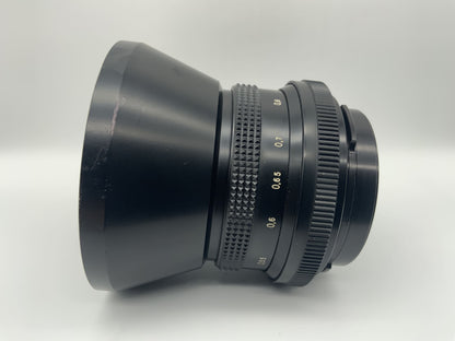 Carl Zeiss 50mm 1:4 Objektiv Flektogon MC Multi Coated (Pentacon Six) Text lesen