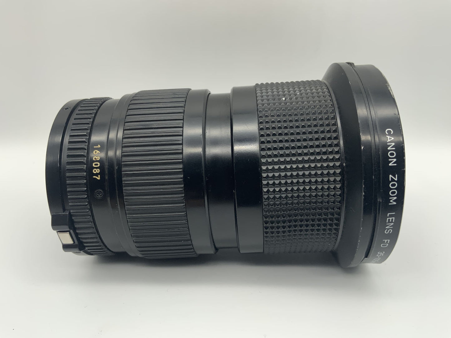 Canon 35-105mm 1:3.5 Objektiv Zoom Lens FD Macro Lens (Canon FD) Text lesen