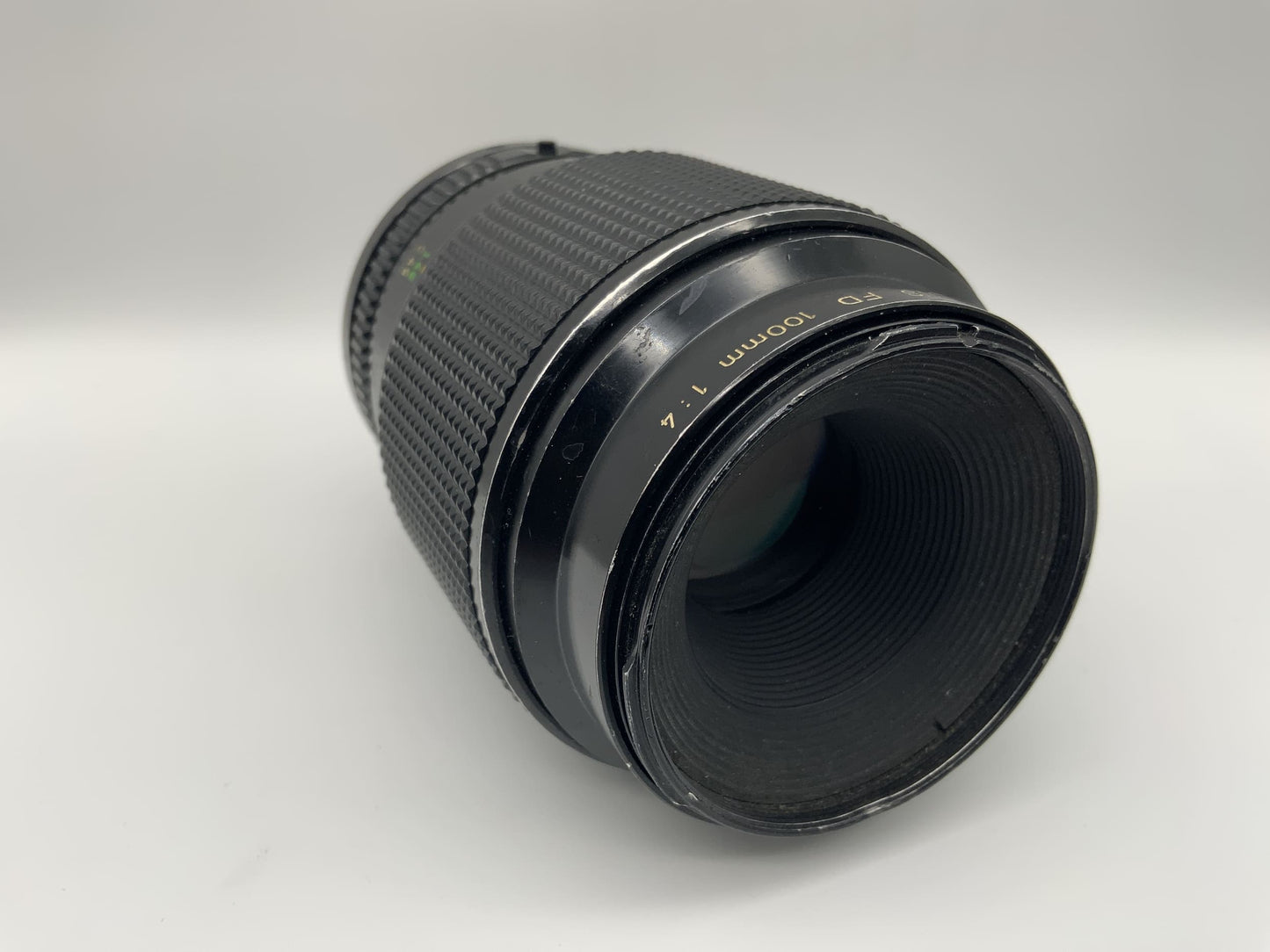 Canon 100mm 1:4 Objektiv Macro Lens FD Kamera Camera Lens (Canon FD) Text lesen