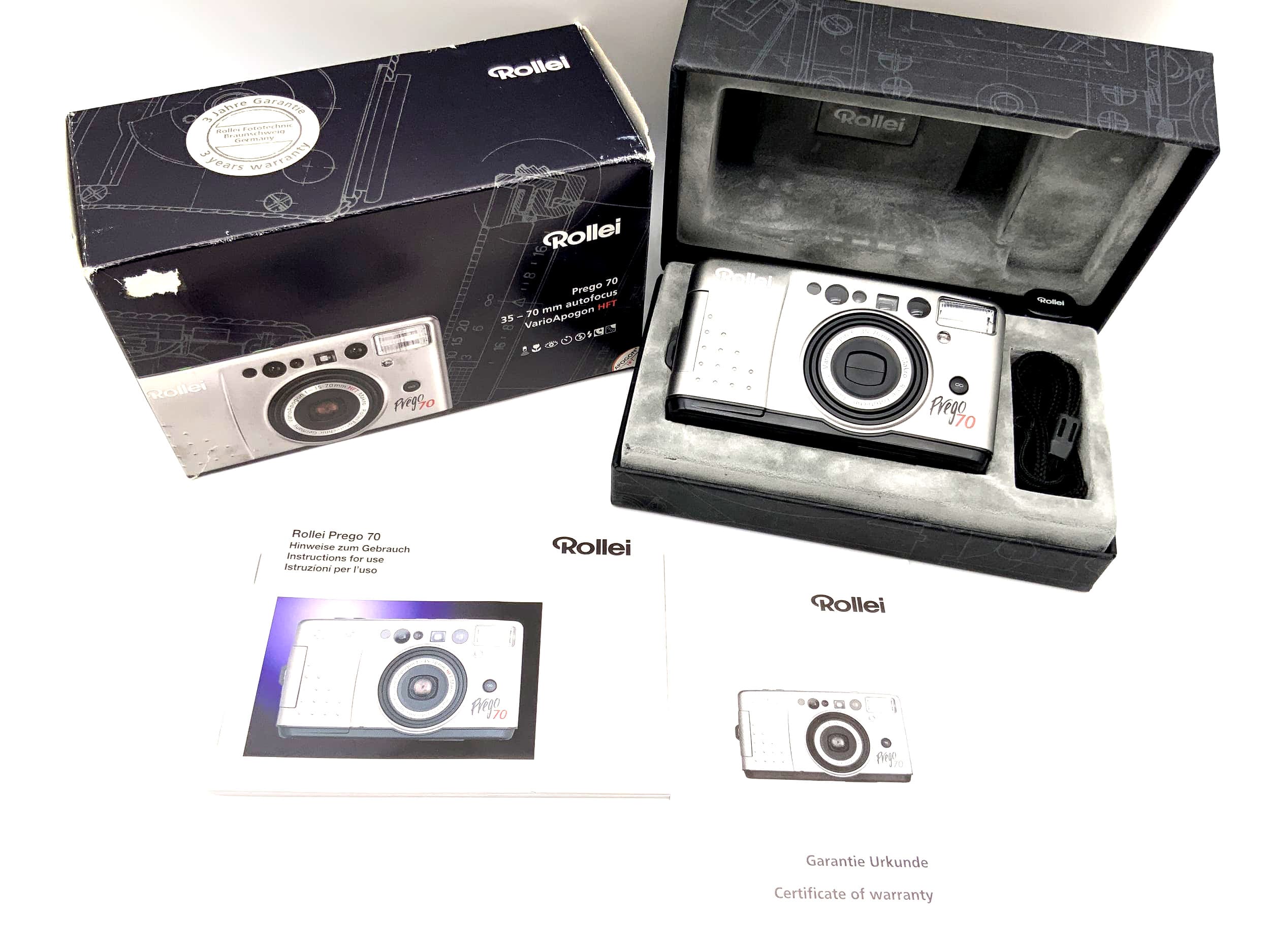 Rollei Prego 70 compact camera Point&amp;Shoot Camera 35mm OVP without battery