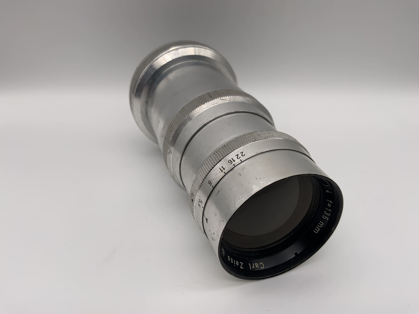 Carl Zeiss 135mm 1:4 Objektiv Sonnar Kamera Camera Lens (Contax RF) Text lesen