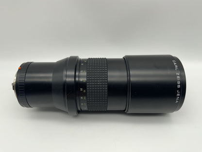 Carl Zeiss 300mm 1:4 Objektiv MC Prakticar Camera Lens (Praktica B) Text lesen