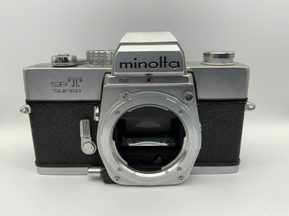 Minolta SR T Super 35mm Spiegelreflexkamera SLR  Body Gehäuse !Beli defekt!