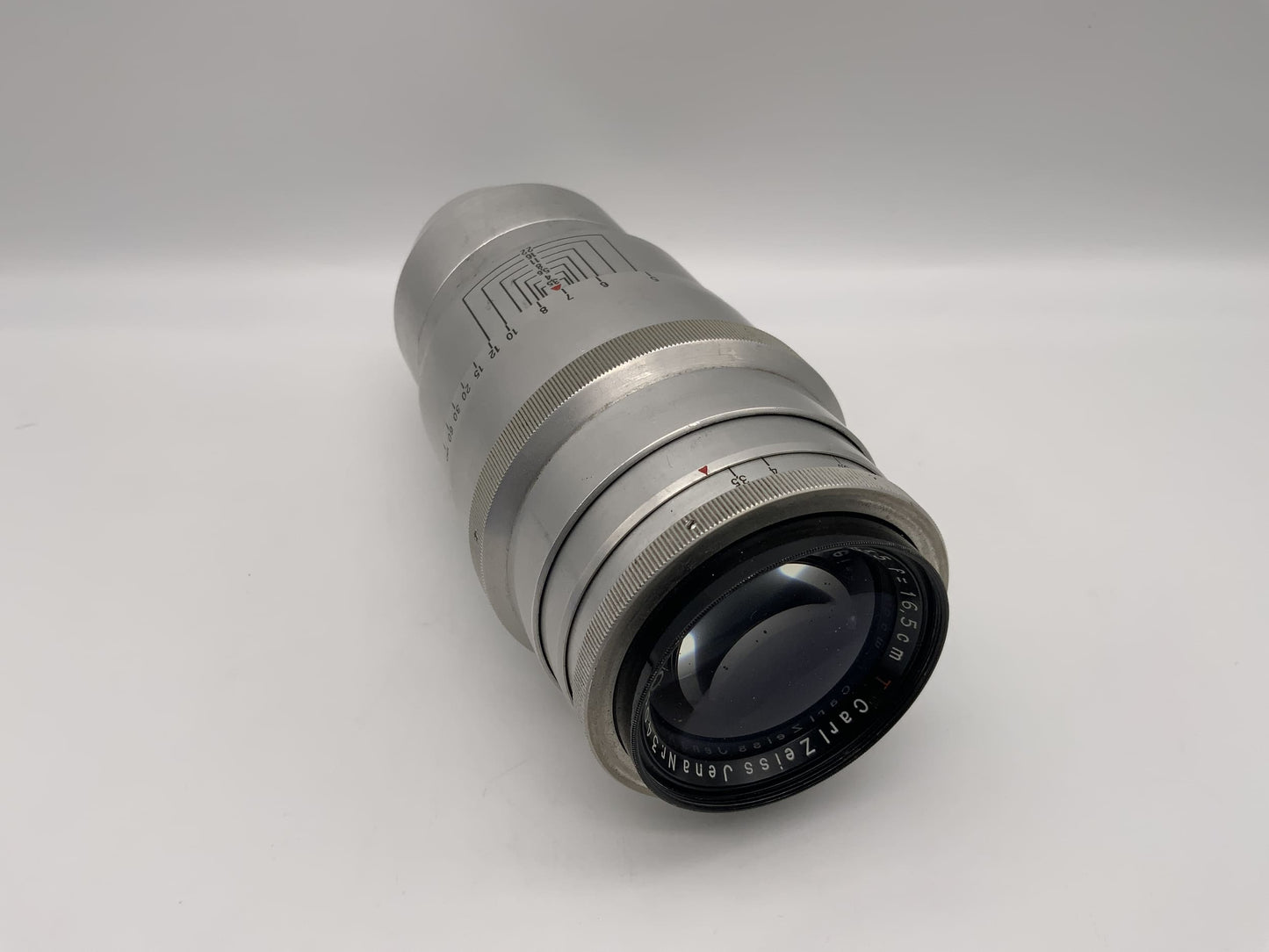 Carl Zeiss 16,5cm 1:3.5 Objektiv Tessar red T Lens (M39 Primaflex) !Nebel!