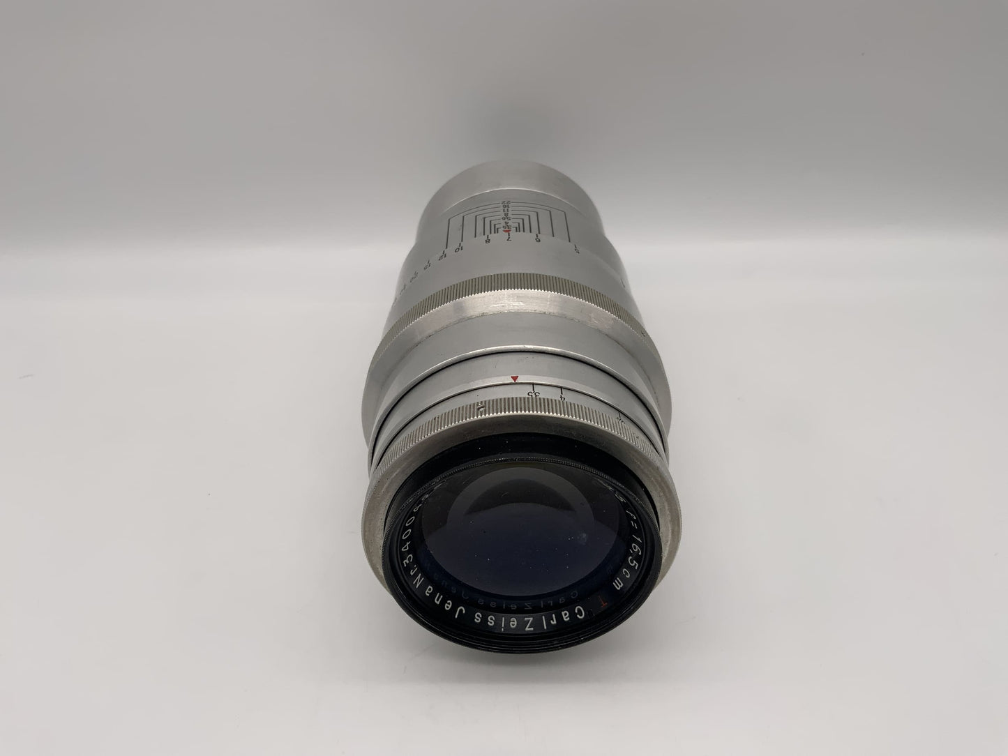 Carl Zeiss 16,5cm 1:3.5 Objektiv Tessar red T Lens (M39 Primaflex) !Nebel!