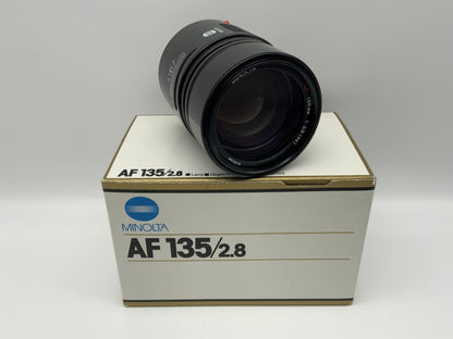 Minolta 135mm 1:2.8 Objektiv AF Lens mit OVP Camera Lens (Minolta AF/Sony A)