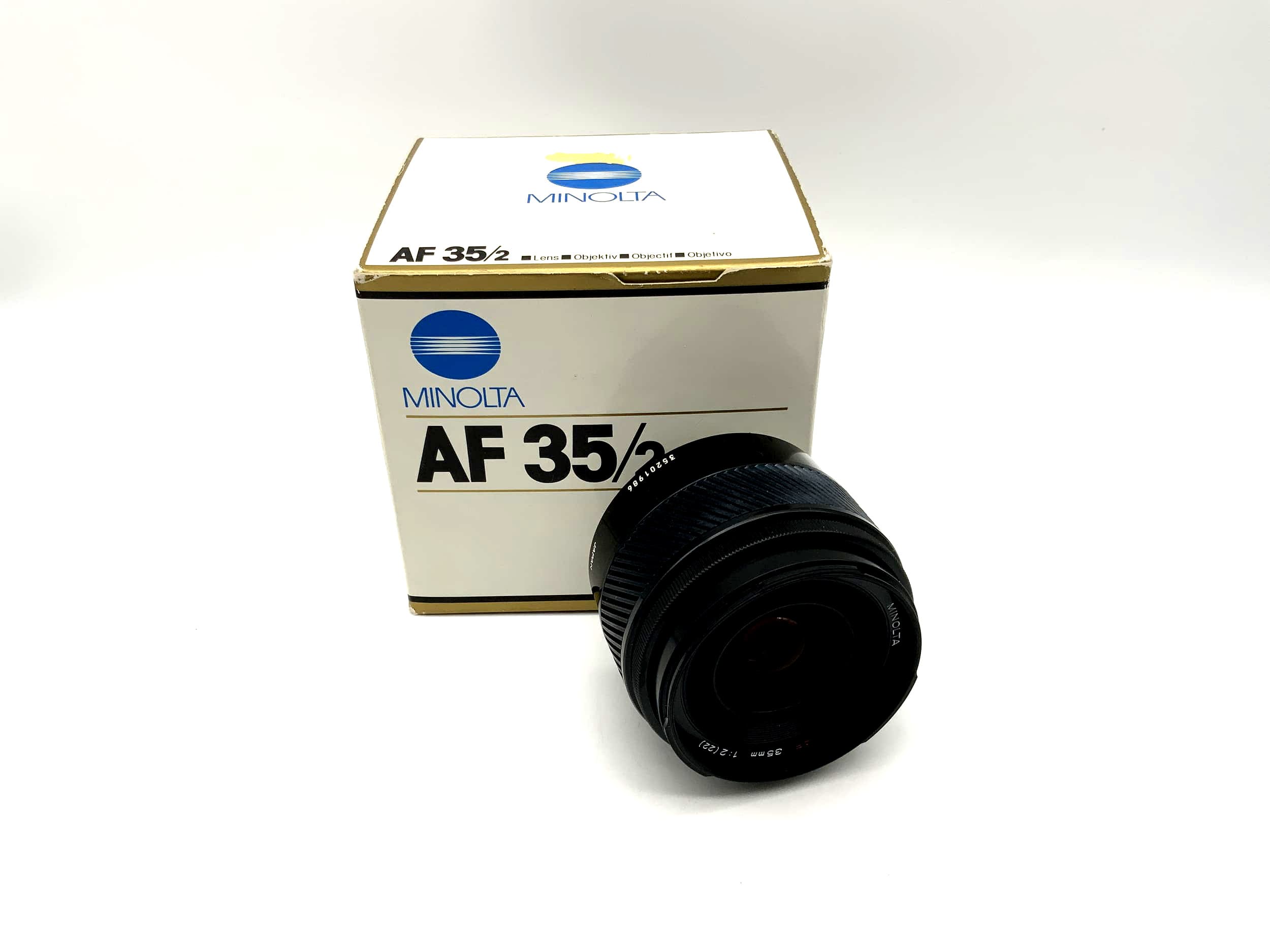 Minolta 35mm 1:2 Objektiv AF Lens mit OVP Kamera Camera Lens (Minolta AF/Sony A)