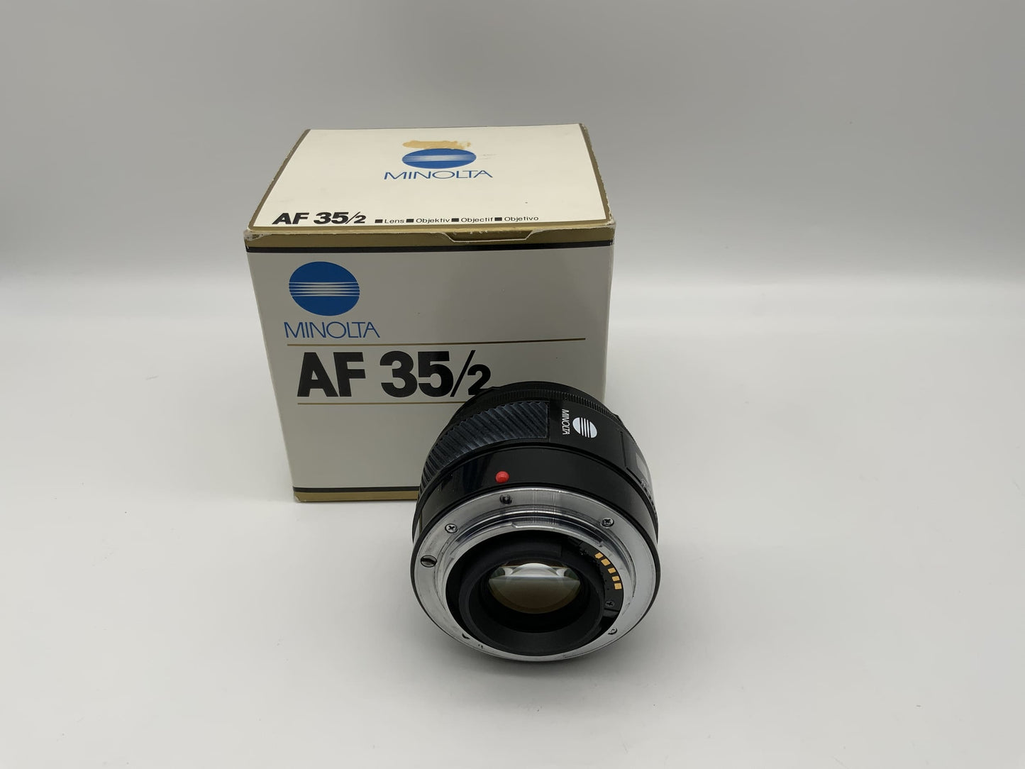 Minolta 35mm 1:2 Objektiv AF Lens mit OVP Kamera Camera Lens (Minolta AF/Sony A)