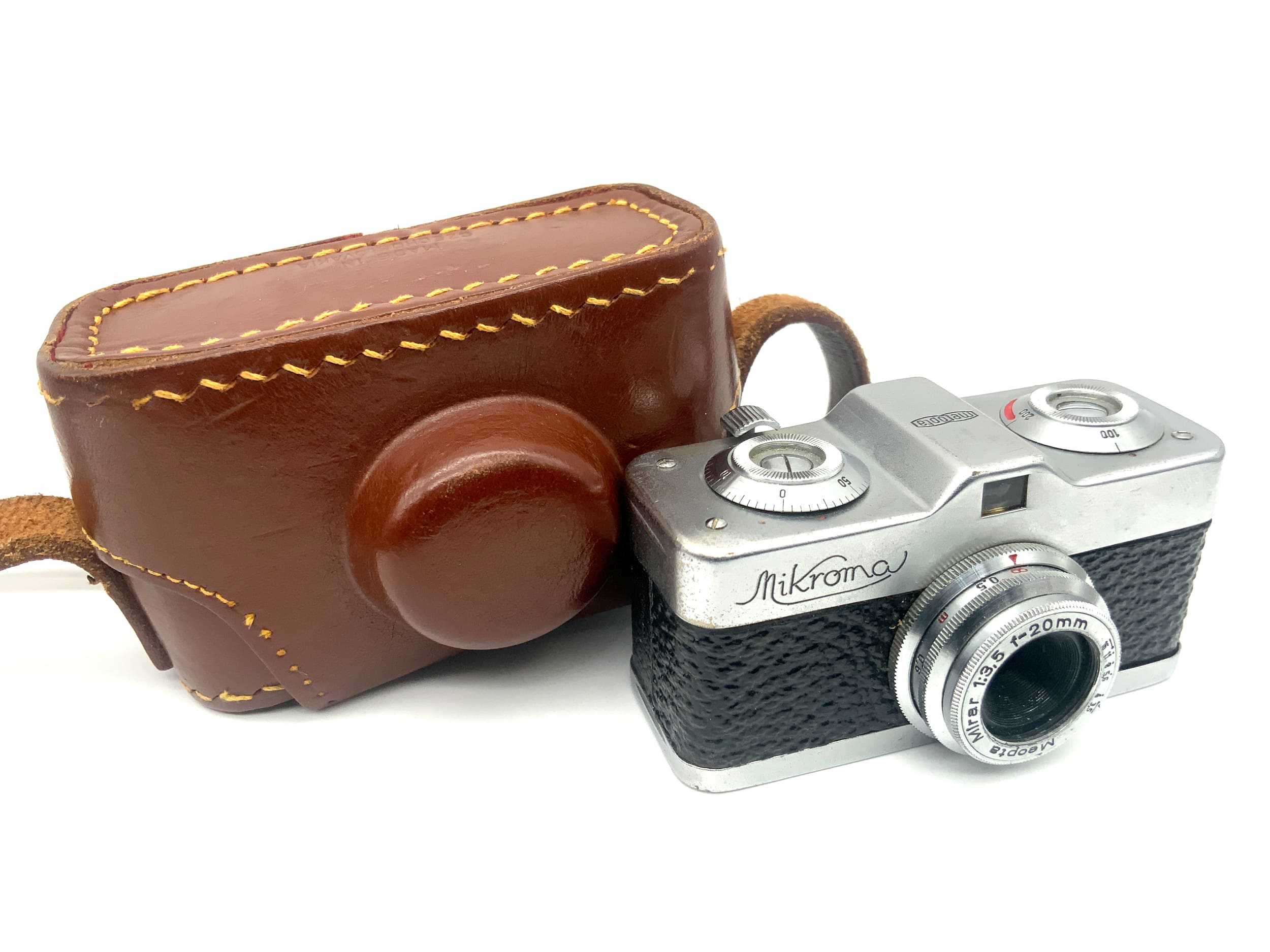 Meopta Mikroma Miniaturkamera mit Mirar 20mm 1:3,5 Kleinstbildkamera